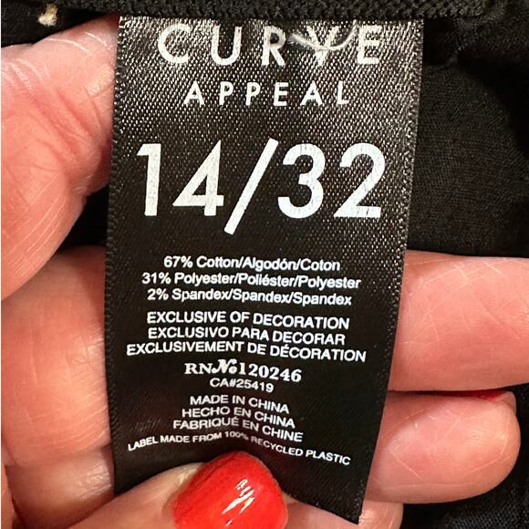 Curve Appeal 14/32 High Rise Straight Comfort Waist Jeans Light Wash Denim - Picture 9 of 11